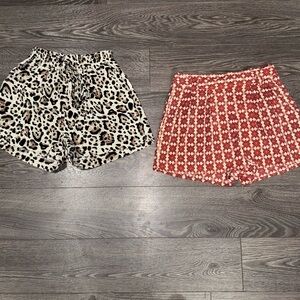 *3 for $15* Womens Shorts Lot of 2 S SHEIN Leopard Print SHRINKING VIOLET Orange